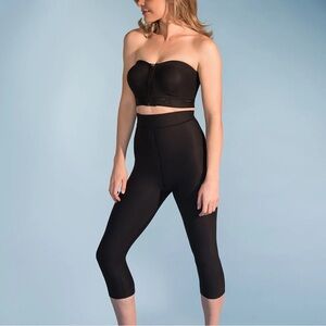 Beige High-Waist Shape Wear Compression Capri’s